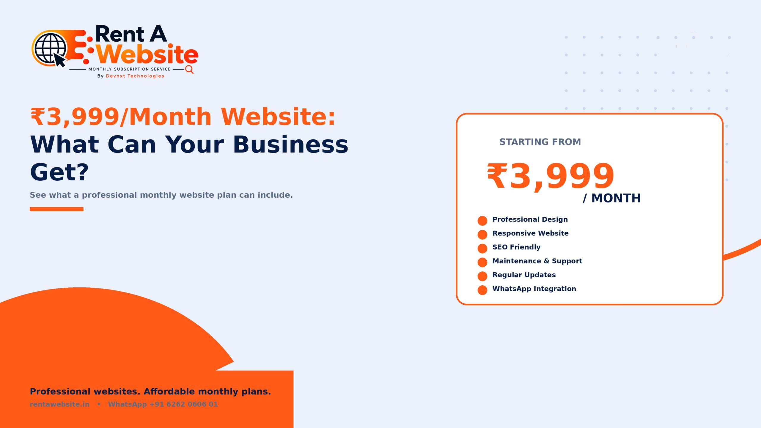 website at ₹3999 per month